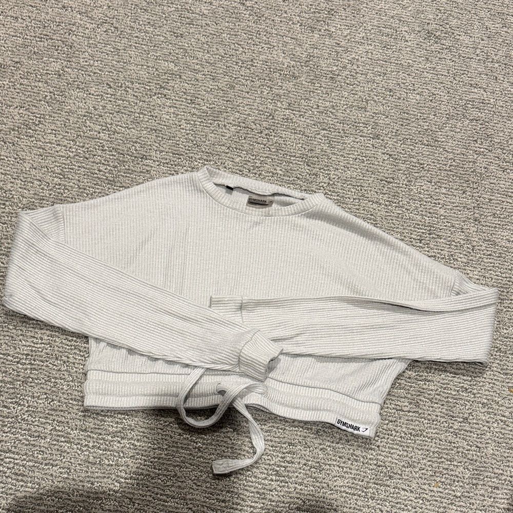 Gymshark Light Gray Ribbed Sweater